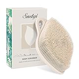 Sndyi Silikon Körperbürste, Silikon Duschbürste für Sanfter Exfoliierender,Blatt-förmiger Silicone Body Scrubber mit Schaumbildenden Borsten, Silikon Duschschwamm für Empfindliche Haut, Haferflocken