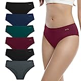 anqier Unterhosen Damen, 6er Pack Baumwolle Pantys Atmungsaktiv Slips Damen Bequeme Hipster Frauen Unterwäsche