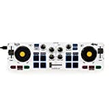 Hercules DJControl Mix - Bluetooth Wireless DJ Controller für Smartphones (iOS und Android) - dJay App - 2 Decks, Weiß