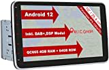 M.I.C. AU10 Android 12 Autoradio mit navi Qualcomm Snapdragon 665 4G+64G: DSP DAB+ BT 5.0 WLAN 10" Bildschirm USB sd GPS doppel 2 DIN OBD universal Gerät Ersatz für VW Toyota KIA Nissan Hyundai FIAT