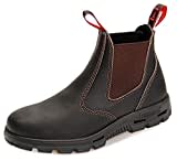 Redback BUSBOK Safety Work Boots aus Australien - mit Stahlkappe - Schwarze Sohle - Unisex | Claret Brown (13.0/48)