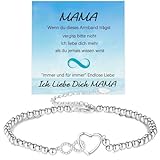 Jbniuay Muttertagsgeschenk - Geschenke für Mama infinity-Herz Armband geburtstagsgeschenk für Mama armband silbe S925 - Armband für mutter/mama/mutti