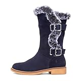 Hush Puppies Damen Megan Halblange Stiefel, Navy, 41.5 EU