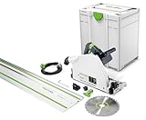 Festool Tauchsäge TS 75 EBQ-Plus-FS (mit Kreissägeblatt WOOD UNIVERSAL, Rückschlagstopp, Splitterschutz, Innensechskantschlüssel, Führungsschiene), im Systainer