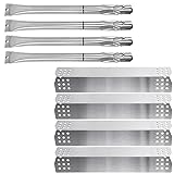 GFTIME 38.1cm Brenner & 37cm Brennerabdeckung, Universal Edelstahl Rohrbrenner & Heizplatte Ersatzteile für Charbroil, Barbecook, Taino, Proficook, 4 Pack