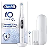 Oral-B iO 7N Elektrische Zahnbürste, weiß, mit Bluetooth, 2 Aufsteckbürsten, 1 Reiseetui