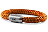 Fischers Fritze Armband Segeltau Makrele Orange - Handgemacht im Geschenkkarton I Maritim & Wasserfest (24) (21)