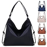 ARNTY Rucksack Damen,Handtasche Rucksack Tasche 2 in 1 Damen, Rucksack Damen Elegant, Schultertasche Damen für Arbeit, Reisen, Ausflug(Schwarz)