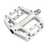 NC-17 Sudpin I Pro Aluminium Plattform Pedale / Fahrrad Pedale MTB / Mountainbike Pedal / BMX Pedal / Kugellager + Cr-Mo Achse / inklusiv Ersatzpins, Weiß