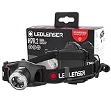 Ledlenser H7R.2 Stirnlampe LED, aufladbar mit Lithium Akku, auch mit 4xAAA Batterien nutzbar, fokussierbar, 300 Lumen, stufenlos dimmbar, Leuchtweite 160m, rotes Rücklicht, USB Ladekabel, schwenkbar