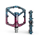 Shredr. Flat Pedal | Superleichte MTB Pedale | 2 Größen, 2 Special Edition Farben (pink/türkis, M)