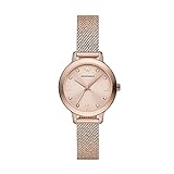 Emporio Armani Uhr für Damen , Dreizeiger Uhrwerk, 32MM Rose Gold Recycled Edelstahl (Mindestens 50%) Gehäuse mit einem EdelstahlMeshArmband, AR11512