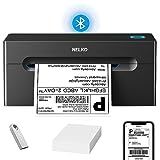 Nelko Bluetooth DHL Etikettendrucker, Labeldrucker 4x6 Versandetiketten Drucker Bluetooth Thermal Printer für Shopify Zalando Ebay Amazon UPS, unterstützt Android/iOS und Windows/Mac/Chrome