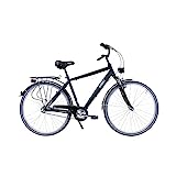 HAWK Citytrek Gent Premium Fahrrad Herren 28 Zoll I Leichtes Herren Fahrrad mit Aluminiumrahmen & 3-Gang Nabenschaltung I Trekkingrad, Schwarz