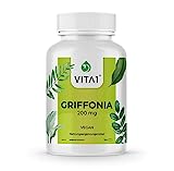 Griffonia 180 Kapseln von VITA1Griffonia 200mg als sinnvolle Nahrungsergänzung sind vegan, glutenfrei und frei von Chemekalien, Soja, Gentechnik und Konservierungsstoffen.