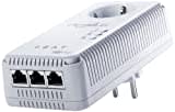 Devolo dLAN 500 AV Wireless+ Powerline PowerLAN-Adapter (WLAN / WIFI, Integrierte Steckdose)