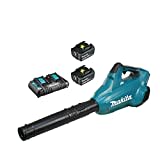 Makita DUB362PT2 Laubbläser, 36 V, 2 Lithium-Ionen-Akkus, 18 V, 5,0 Ah, +DC18RD-Ladegerät, grün