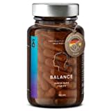 N°5 BALANCE - Serotonin & Dopamin Booster für gute Laune mit Ashwagandha - Safran Extrakt - Vitamin B5 gegen Stress für innere Ruhe - 60 Mood Kapseln - 1 Monat - Vegan