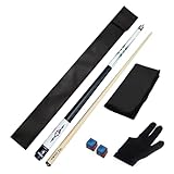 Adevar Billard Queue,Billiard Queu mit Rutschfester Griff Kanadischer Ahorn Pool Queue mit Edelstahl Gelenk 57'' Snooker Queue Set mit Leder Aufbewahrungstasche Billiard Cue für Billard Enthusiasten