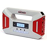 Dino KRAFTPAKET 12V-600A STARTHILFEGERÄT 51.2Wh 16000mAh (LiFePO4) mit Kompressor Powerbank Warnlicht Starthilfe Booster Schnellstartsystem Starthilfekabel LED-Taschenlampe