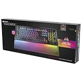 Roccat Vulcan II Max – Optische/Mechanische PC-Gaming-Tastatur, anpassbare RGB-beleuchtete Tasten und Handballenauflage, Titan Tasten-Switches, Aluminium-Abdeckplatte, schwarz