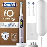 Oral-B iO Series 9 Plus Edition Elektrische Zahnbürste/Electric Toothbrush, PLUS 3 Aufsteckbürsten inkl. Whitening, Magnet-Etui, 7 Putzmodi, Geschenk Mann/Frau, rose