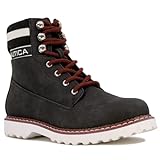 Nautica Damen-Wanderstiefel mit gepolstertem Kragen, Schnürstiefelette, Schwarz-Galia, 42 EU