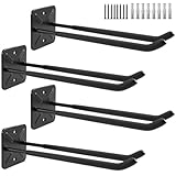 Garagenhaken, Wandhalterung Kleiderbügel Rack, Schuppen Organizer, Heavy Duty Kleiderbügel Rack Garage Storage Utility Haken für Hof, Werkzeuge,- Länge 32 cm, Belastung: 80 kg/jeder Haken (4PACK)