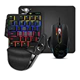 Spirit of Gamer - Xpert G900 Converter - Pack 3 in 1 RGB-Tastatur + Maus + Mauspad für PS4-, Xbox S/X/ONE und PC-Konsolen - Opto-mechanische Tastatur Einhandschalter rot - Maus 7 Tasten 3200 DPI