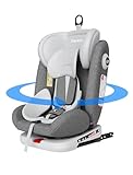 Fourward Baby Autositz 360° drehbar | ISOFIX | Ruheposition | Gruppe 0+1/2/3 | 9-36 kg | Kindersitz mit 5-Punkt-Sicherheitsgurt | Komfortabler Kinderautositz | Hohe Sicherheit | Einfache Installation