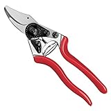 FELCO 6 Einhand Gartenschere (Baumschere für mittelgroße Hände, Länge 195 mm, Rebschere mit spitz zulaufendem Schneidkopf, Griff aus Aluminium)