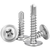 YIYINOE Selbstschneidende Schrauben-M4.2 * 25mm-170 PCS-410 Edelstahl-Blechschrauben Selbstschneidend,Selbstbohrende Schrauben für Stahl Metall,Bohrschrauben,Metallschrauben