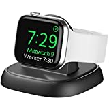 LVFAN Ladegerät für Apple Watch, iWatch Ladestation mit USB-C Ladekabel, kabelloser Reiseladegerätehalter, Magnetische Ladestation für Apple Watch 10/9/8/7/6/5/4/3/2/SE/Ultra 2 -Schwarz