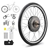 Viribus 26 Zoll E-Bike Umbausatz Pedelec Umbausatz Elektrofahrrad Hinterrad Umbausatz Kit Elektrofahrrad Conversion Kit Electric Bicycle Umbausatz (26" 36V/500W-Hinterrad mit LCD)