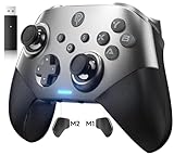 EasySMX X10 PC Controller mit Hall Triggers und Joysticks, Bluetooth Wireless Controller mit mechanischen Tasten, kein Drift&Dead Zones, Kompatibel mit PC/Switch/Steam-Grau