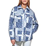 Levi's Damen Diamond Quilted Hemdjacke, Blaues Paisley-Patchwork, M