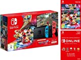 Nintendo Switch Neon Red/Neon Blue with Mario Kart 8 Deluxe and 3 Month Nintendo Switch Online Membership