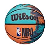 Wilson Basketball NBA Drv Pro Streak, Outdoor, 6, Blau / Orange