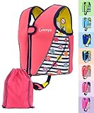 Limmys Premium Schwimmweste Kinder - Schwimmhilfe für Kinder und Kleinkinder – Moderne Kinder Schwimmweste Baby, für Jungen und Mädchen - Mit Kordelzug-Tasche