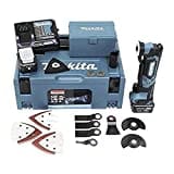 Makita TM30DSMJX5 Akku-Multifunktionswerkzeug 12 V max. / 4,0 Ah, 2 Akkus, Ladegerät, MAKPAC + 41tlg. Zubehör-Set Türkis;schwarz inkl. Sortiment Einsatzwerkzeuge