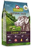 GranataPet Natural Taste Lamm, Trockenfutter für Hunde, Hundefutter ohne Getreide & ohne Zuckerzusätze, Alleinfuttermittel für ausgewachsene Hunde, 12 kg