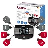 Beurer EM 89 Digital TENS/EMS Gerät mit Wärmefunktion, 4-in-1 Funktion zur Schmerztherapie, Muskelstimulation, Massage und Wärmetherapie, 4 getrennt regelbare Kanäle, 8 Elektroden & Akku