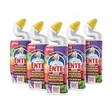 WC Ente Total Aktiv Gel Flüssiger WC Reiniger, mit Entenhals-Technologie, antibakteriell, Tropical Adventure, 5er Pack (5 x 750 ml)