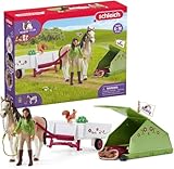 schleich 42533 HORSE CLUB Sarahs Campingausflug, 23 Teile Spielset mit schleich Pferde Figur, vollbeweglicher Mädchen-Figur, Zelt und weiterem Zubehör, Spielzeug für Kinder ab 5 Jahren