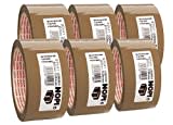 Packband Nopi® Pack 66 m x 50 mm, braun Set zu 6 Stück