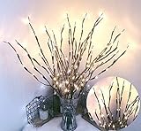 Ulalaza 6 Pack Twig Lamp Batteriebetriebene LED-beleuchtete Weidenzweige Vasenfüller Verwenden Sie für Weihnachten Home Party Dekoration Indoor Outdoor