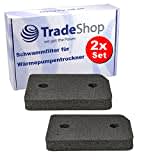 2x Trade-Shop Schwammfilter/Schaumfilter/Sockelfilter kompatibel mit Miele TED455-WP TSD443-WP TWD360-WP TSD363-WP TCB150-WP TWB140-WP TEB155-WP TSB143-WP