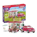 schleich 72205 Campingtrip mit dem Wohnwagen, ab 5 Jahren, HORSE CLUB - Spielset, 113 Teile, exklusiv bei Amazon