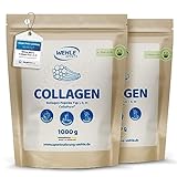 Collagen Pulver - Bioaktives Kollagen Hydrolysat Peptide, Eiweiß-Pulver Geschmacksneutral, Wehle Sports Made in Germany Kollagen Typ 1, 2 & 3 Lift Drink (2x1000g)