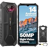 Ulefone Armor X13 Outdoor Handy Android 14 50MP+24MP Nachtsicht 12GB + 64GB/256GB SD, Octa Core 6320mAh 6,52'' IP68 Smartphone ohne vertrag 4G Dual SIM Fingerabdruck ID NFC 2 Jahre Garantie - Schwarz